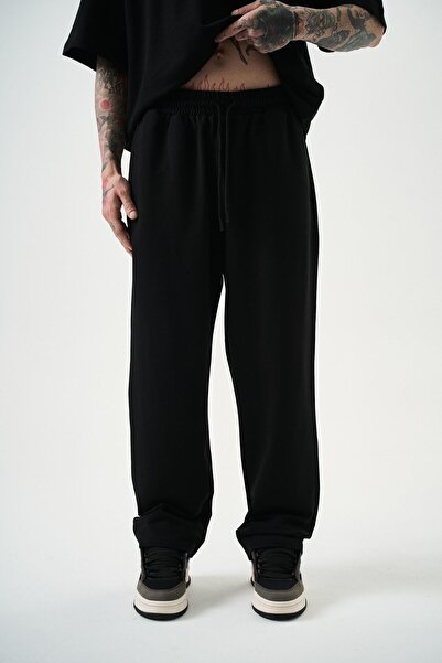 Respire Men's Basic Baggy Sweatpants Black