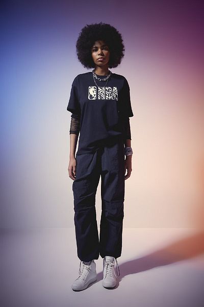DeFacto Μπλουζάκι NBA Wordmark Oversize - Crew Neck, κοντό μανίκι B3961ax24sp