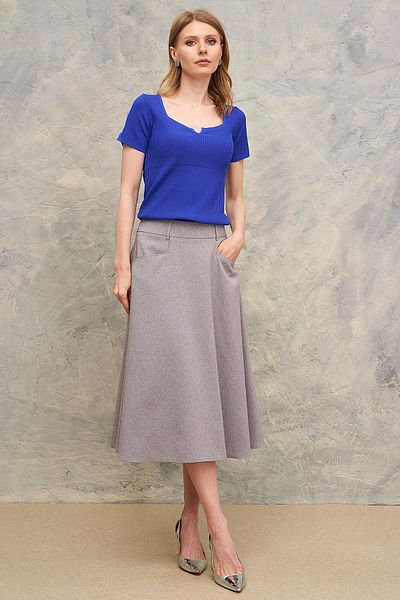 Journey Flared - Pocket Hem Piping Detailed Skirt