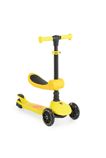 OEM Trotineta copii 2-5 Ani, Lamborghini 2in1 Galben, scaunel si maner pliabi...