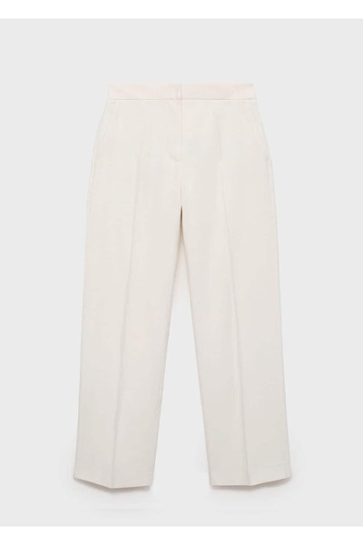 MANGO Woman Straight cut fabric pants