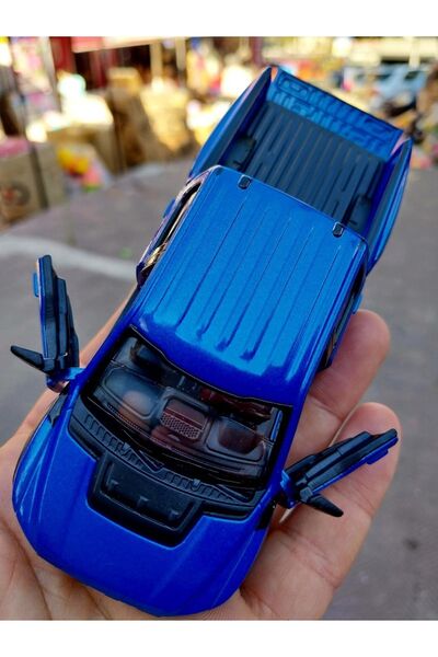 OYUNCAKSAHİLİ FORD RAPTOR F150 METAL PİCKUP KAMYONET MODEL ARABA 12x5CM KAPILAR VE BAGAJ AÇILIR