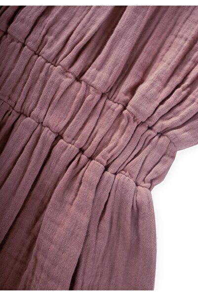 Cigit Organic Rustic Girl Dress 2-9 Years Copper