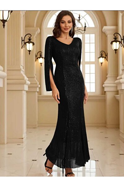 elissaa SÜS KOL PUL PAYET ABİYE ELBİSE