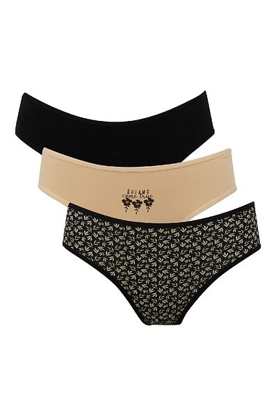 DeFacto Fall In Love Gemusterte 3er-Pack Slip Höschen E2478ax24wn