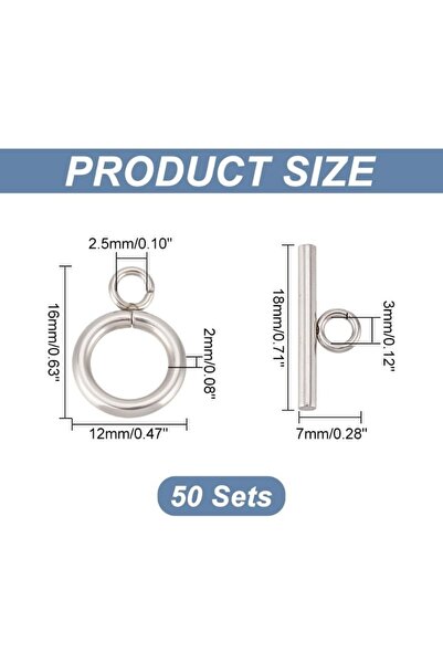 Choice 50 مجموعة من 50 مجموعة من مشابك حلقات الفولاذ المقاوم للصدأ 304 مشابك ...