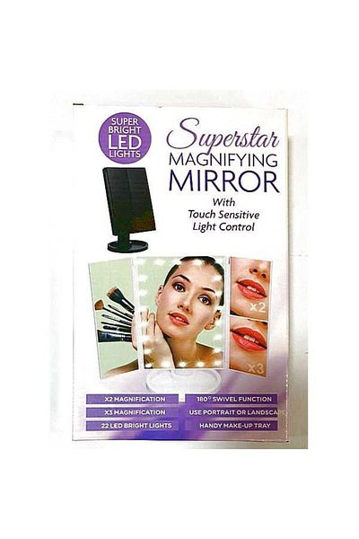 Generic Mirror with LED lighting, black color