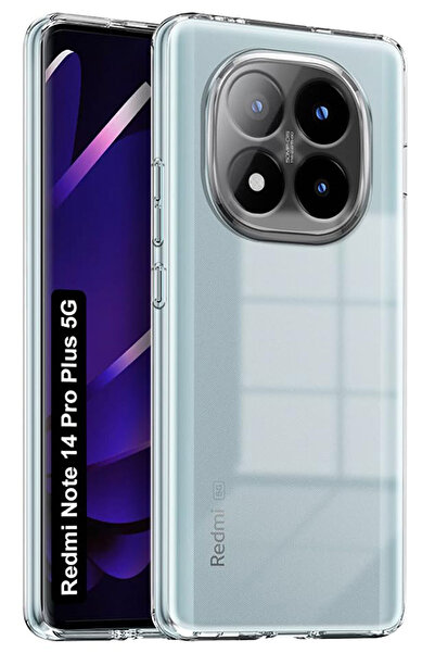 CEPSTOK غلاف هاتف Xiaomi Redmi Note 14 Pro Plus 5G شفاف يحمي الكاميرا من السيليكون الناعم المرن