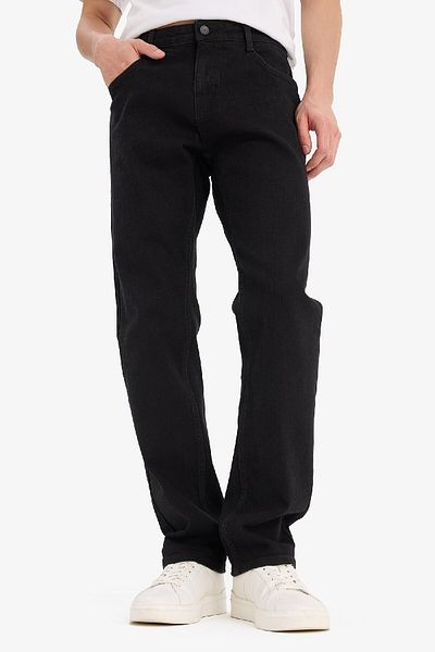 DeFacto Sergio Regular Fit Normal Fit Normal Waist Pipe Leg Μαύρο τζιν παντελόνι E1933ax25sp