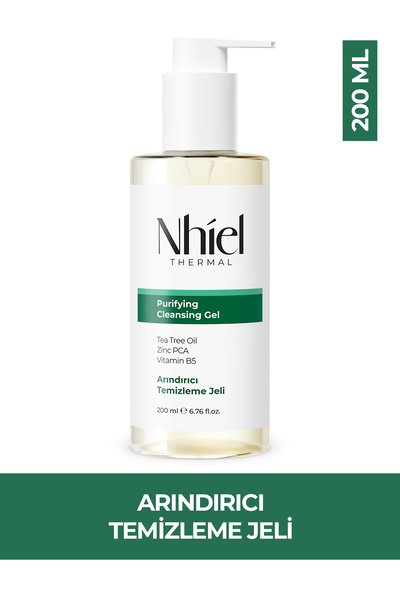 Nhiel Thermal Arındırıcı Temizleme Jeli 200 ml (Çay Ağacı Yağı, Zinc PCA)