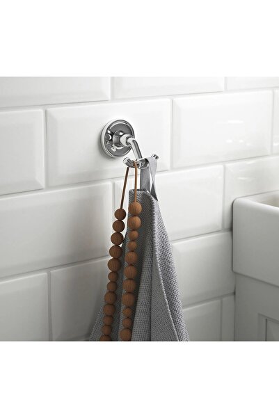 IKEA Metal Banyo Askısı 6x6 cm İkea Havlu Askısı Çelik Askı Gümüş Renk Kanca