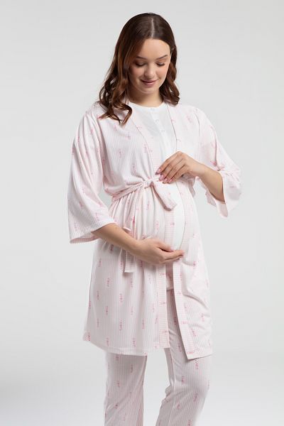 Arnetta Set de pijamale de maternitate din 3 piese cu halat