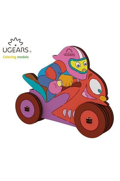Ugears Colorful Motorcycle Model