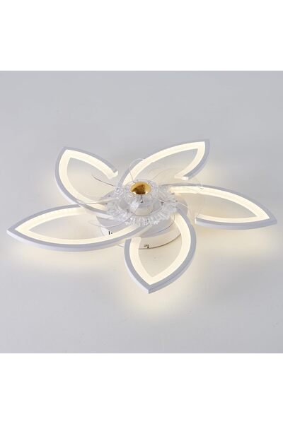woda LED Tavan Vantilatörü Aydınlatmalı 48W Kısılabilir Vantilatörlü Tavan Lambası Uzaktan Kumandalı