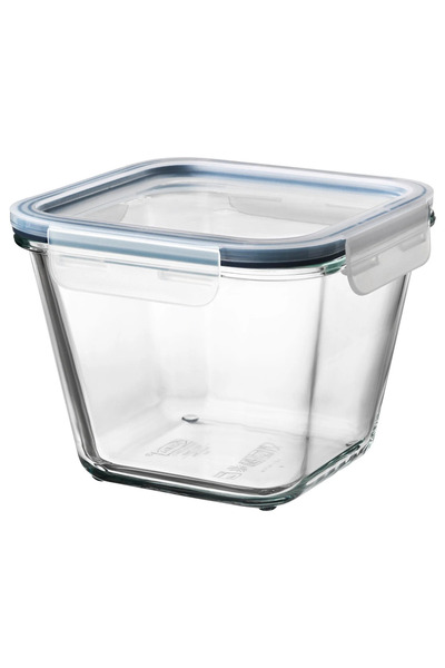 IKEA Premium Product Quality Glass Food Storage Container 1.2 Lt 15X15X12 cm