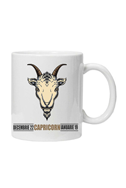 OEM Cana albă personalizată „Capricorn”, INOVATIX®. 330 ml