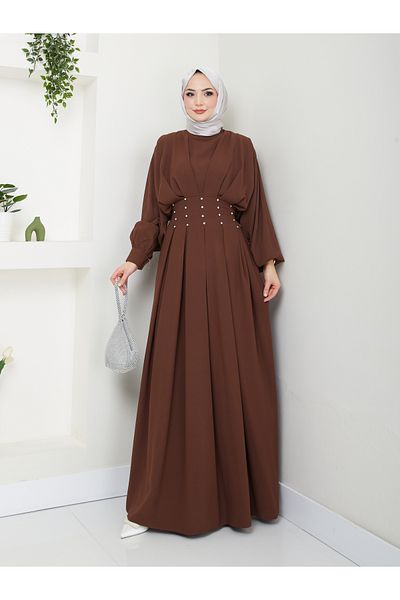 VOLT CLOTHİNG Γυναικείο φόρεμα με μπαλόνι με πλισέ πέτρα