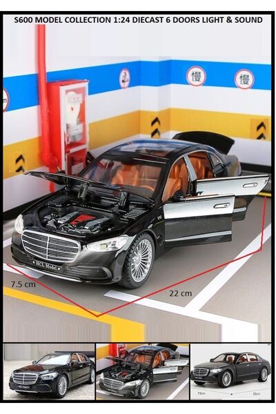 OYUNCAKSAHİLİ Maybach S600 Dıecast Model 22cm Metal Mercedes 1.24 Koleksiyon ...
