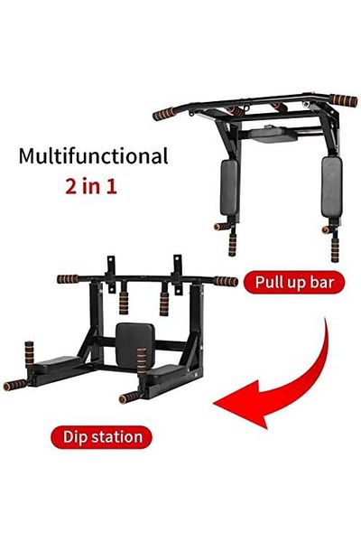 YALLA HomeGym قضيب سحب عالي التحمل، قضيب سحب متعدد الإمساك مثبت على الحائط، محطة رفع الذقن