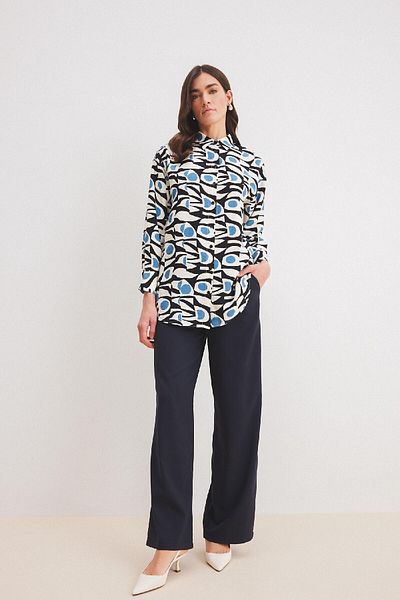 DeFacto Relax Fit Print Long Sleeve Shirttunika E2834Ax25Sp
