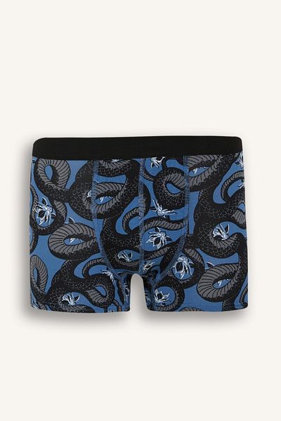 DeFacto Regular Fit Animal Printed Boxer 3 τεμαχίων E2926ax25sp