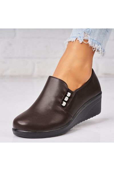 Joana Women's casual shoes Brown made of Asya Eco-leather