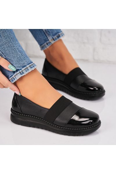 Joana Women's casual shoes in black eco-leather Janelle