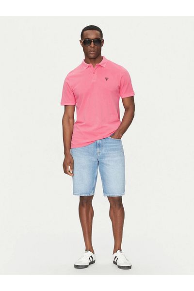 Guess Men's Pink Polo T-Shirt