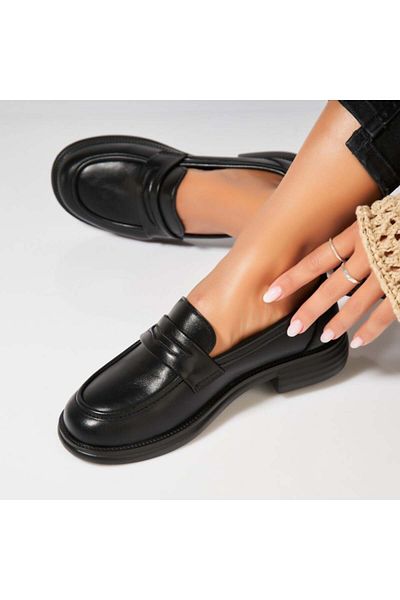 Joana Women's casual shoes in black Nitara ecological leather