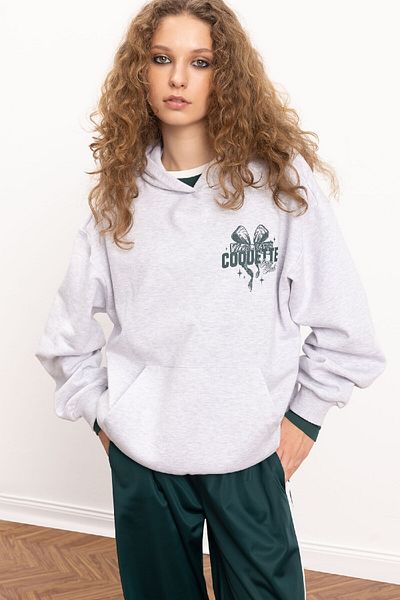 DeFacto Thick and Hooded Oversize Sweatshirt - E1530Ax24Wn