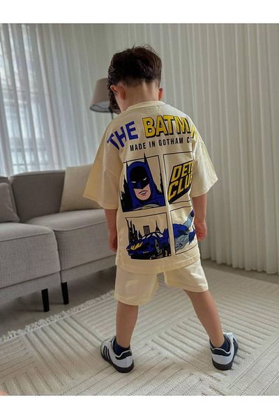 Canlook Super Heroes Cartoon Character τυπωμένο καλοκαιρινό σετ από κάτω προς τα πάνω