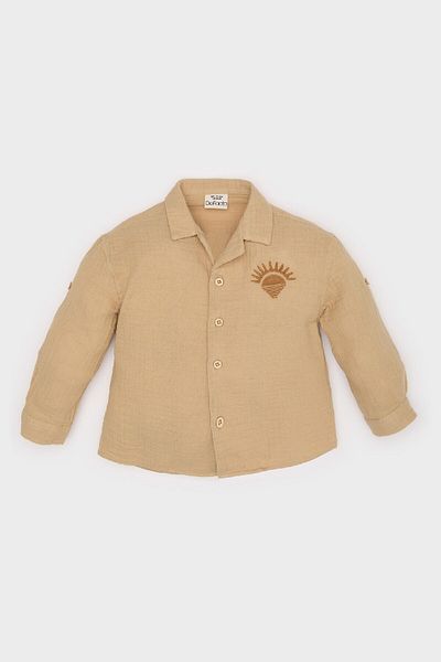 DeFacto Baby Boy Embroidered Muslin Long Sleeve Shirt E2023A525Sp