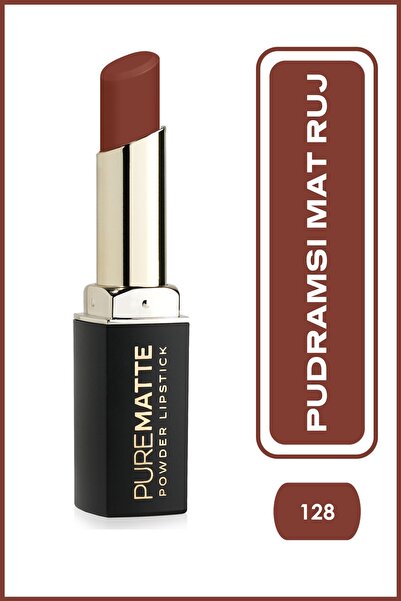 Golden Rose Pure Matte Powder Lipstick No: 128 - Nemlendirici Pudramsı Mat Ruj