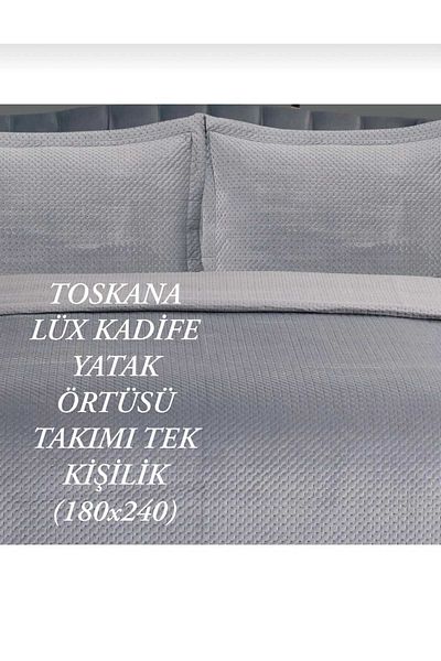 HMZ Textile Dowery Casual Toscan Luxury Velvet Single Bed Cover Set