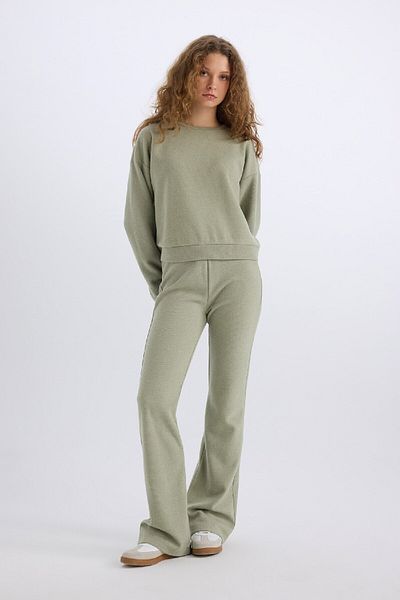 DeFacto Flexible Waisted Plain Crew Neck 2-Piece Set - E3841Axns