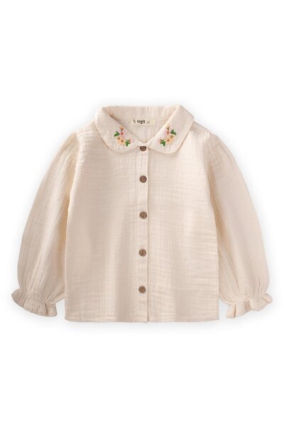 Cigit قميص موسلين مطرز طبيعي بعمر 2-8 سنوات