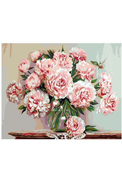 HOBBYLAB Şakayıklar Çerçeveli 50x65 Sayılarla Boyama Hobi Seti