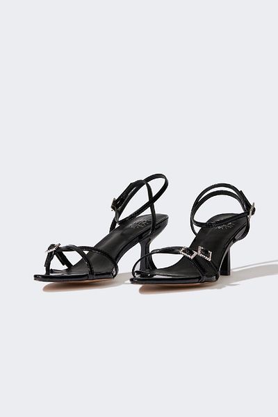 DeFacto Women's High Sole Faux Leather Heeled Sandals E2514Ax25Sm
