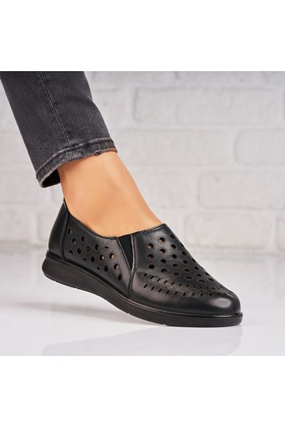 Joana Women's Casual Shoes Black Made of Casho Eco-Leather
