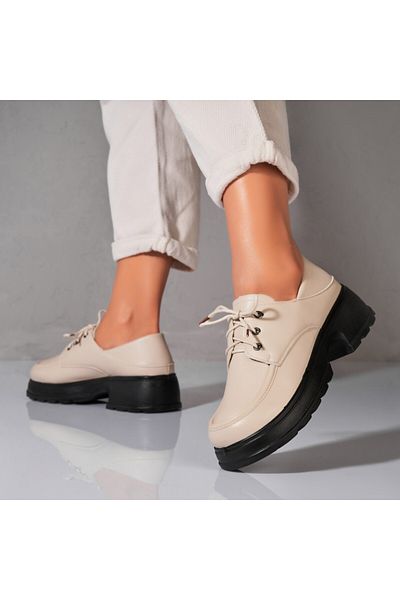 Joana Women's casual shoes Beige made of Siya Eco-leather