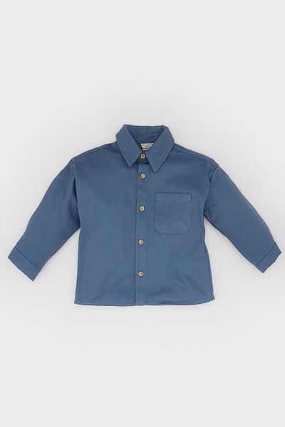 DeFacto Baby Boy Back Print Gabardine Long Sleeve Shirt B8054A525Sp