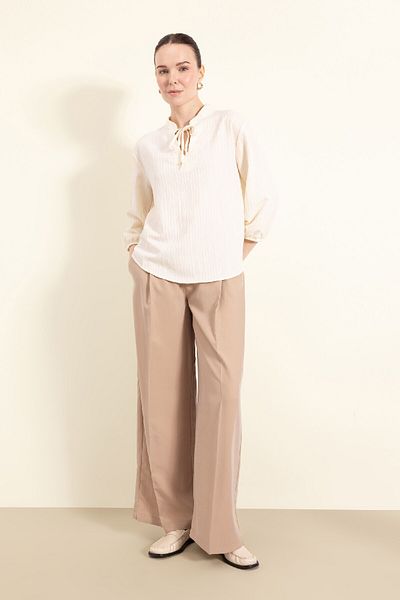 DeFacto Regular Fit Apache Collar Long Sleeve Shirt E1651Ax25Sp