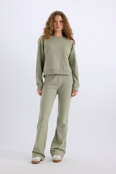DeFacto Flexible Waisted Plain Crew Neck 2-Piece Set - E3841Axns