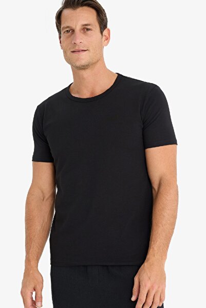 DeFacto Κοντό μανίκι με κοντό μανίκι με λεπτή εφαρμογή L4885AZ25SP