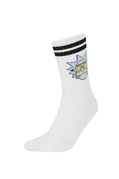 DeFacto Rick And Morty 2 Paar Baumwoll-Langsocken für Herren E5085axns