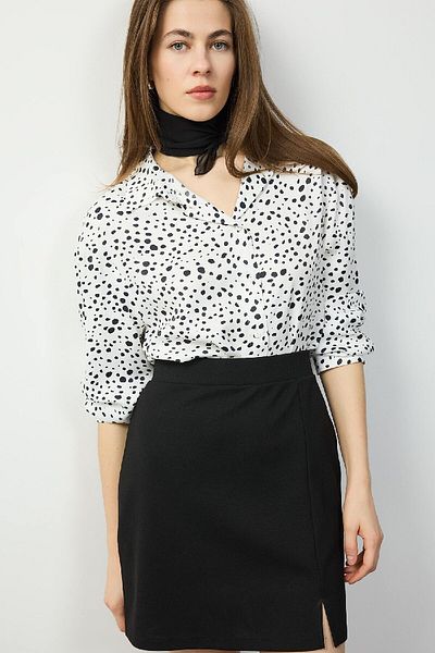 DeFacto Regular Fit Pattern Satin Long Sleeve Shirt E4685Ax25Sp