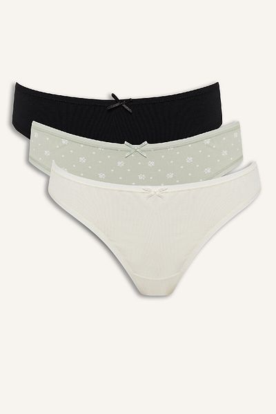 DeFacto 3 Πακέτα Slip Panties-fall In Love E4925ax25sp