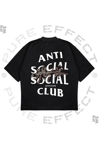 TRAGEDY Μπλουζάκι Unisex Oversize Anti Social Social Club Utopia με στάμπα Boxy Fit από χοντρό ύφασμα