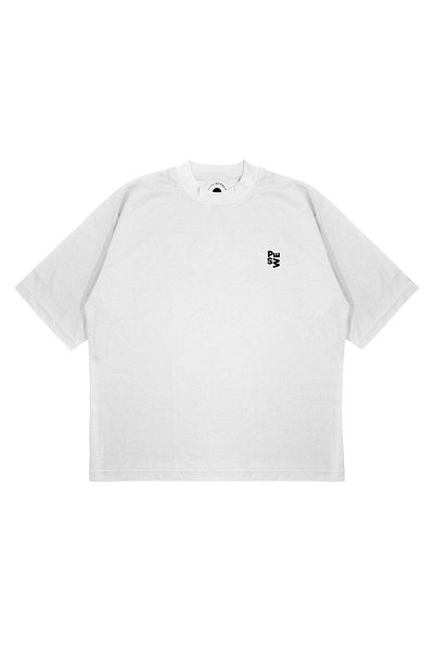 TRAGEDY Unisex Oversize Pesw με εμπριμέ Basic Printed Boxy Fit Μπλουζάκι από χοντρό ύφασμα