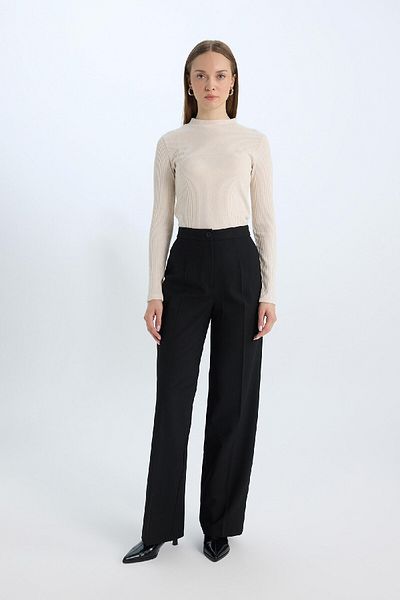 DeFacto Wide Leg High Waist Standard Length Pants C6402Ax25Sp